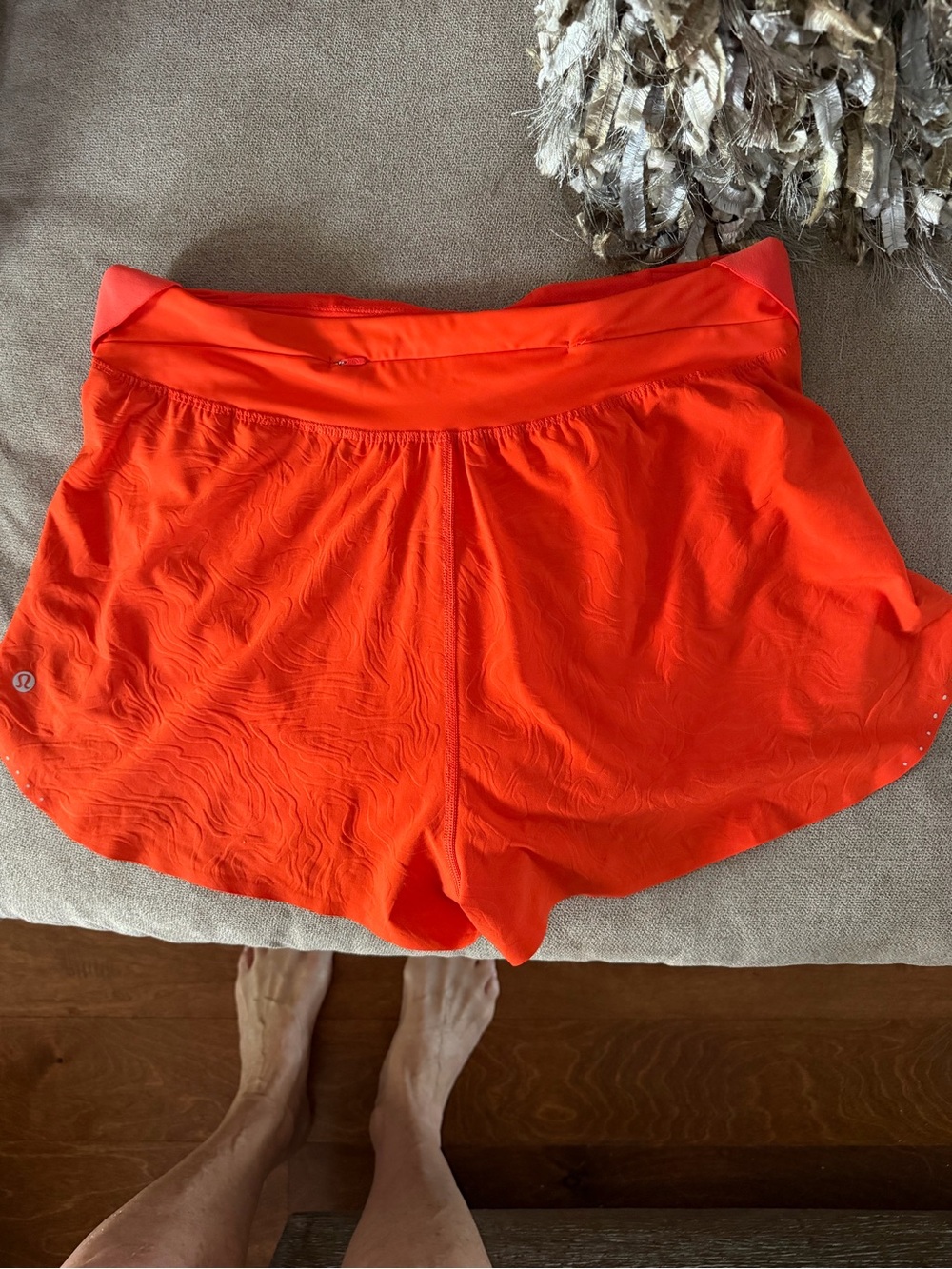 lululemon athletica Bright Orange Athletic Shorts